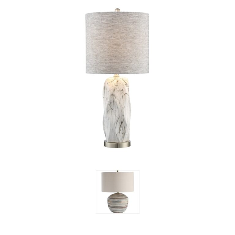 Lite Source Coliseo White Ceramic Table Lamp
