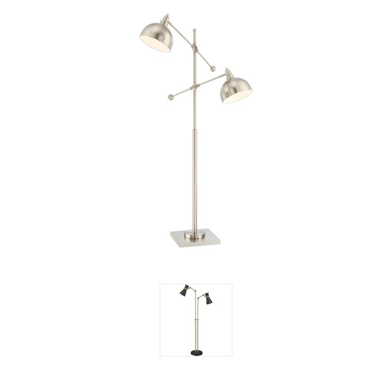 Lite Source Cupola Brushed Nickel Floor Lamp