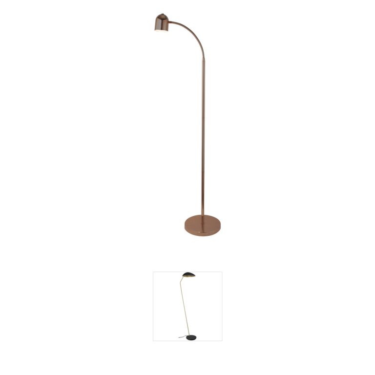 Lite Source Tiara French Gold Metal LED Floor Lamp
