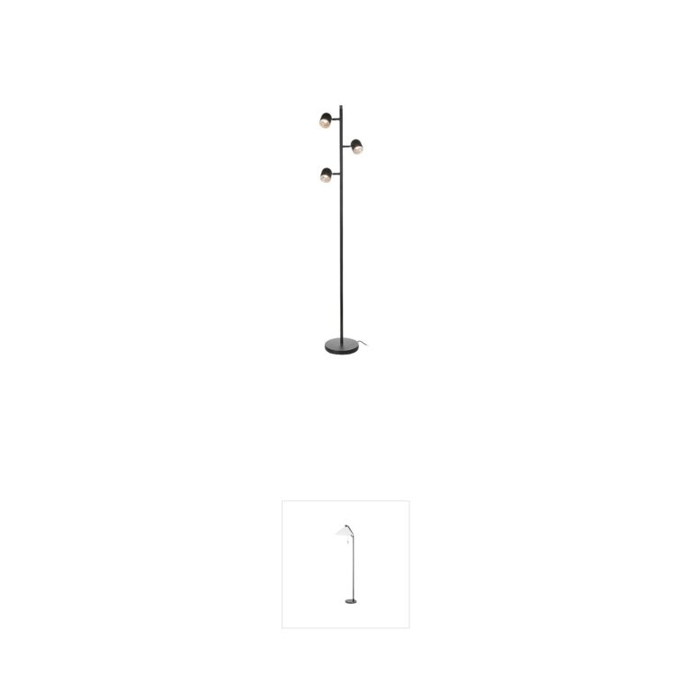 Lite Source Tiara Black Metal LED Floor Lamp
