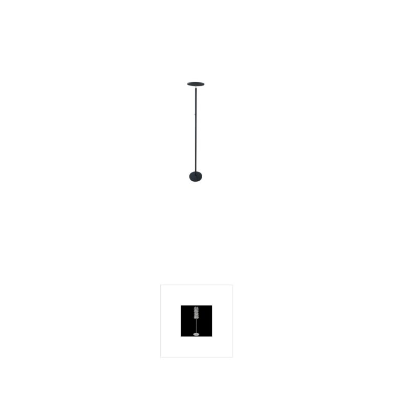 Lite Source Monet Black Metal LED Torch Floor Lamp