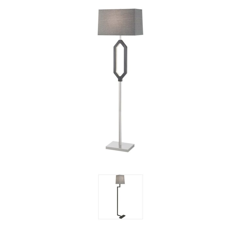 Lite Source Desmond Charcoal Grey Metal LED Floor Lamp