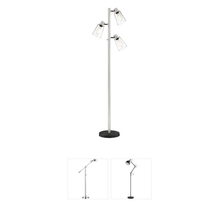 Lite Source Colinton Brushed Nickel Floor Lamp