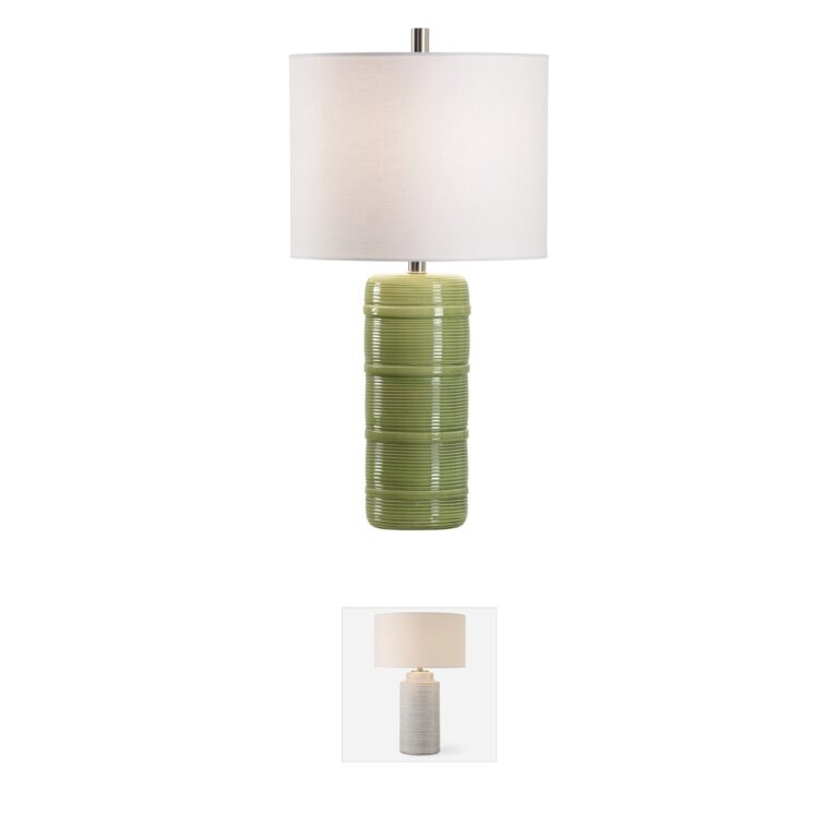 Wildwood Wildwood Collection Green Glaze Ceramic Table Lamp