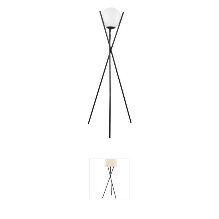 Eglo Salvezinas Matte Black Steel Floor Lamp