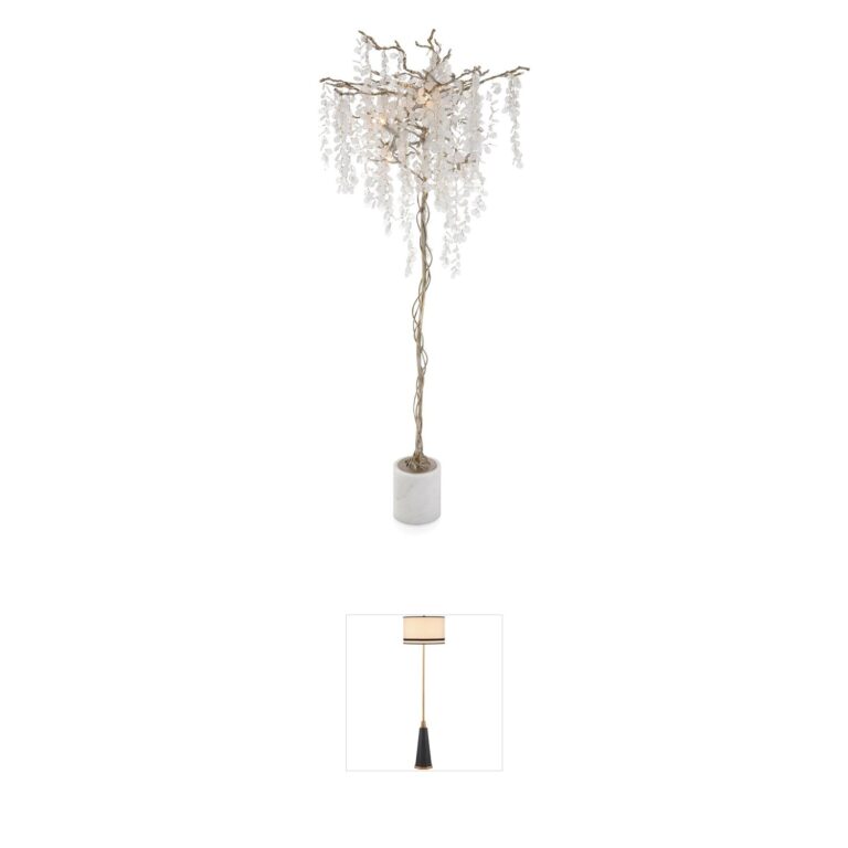 John-Richard Shiro-Noda Champagne Brass Floor Lamp