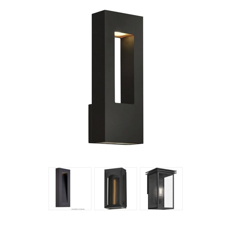 Hinkley Atlantis 16-Inch LED Outdoor Wall Light in Satin Black