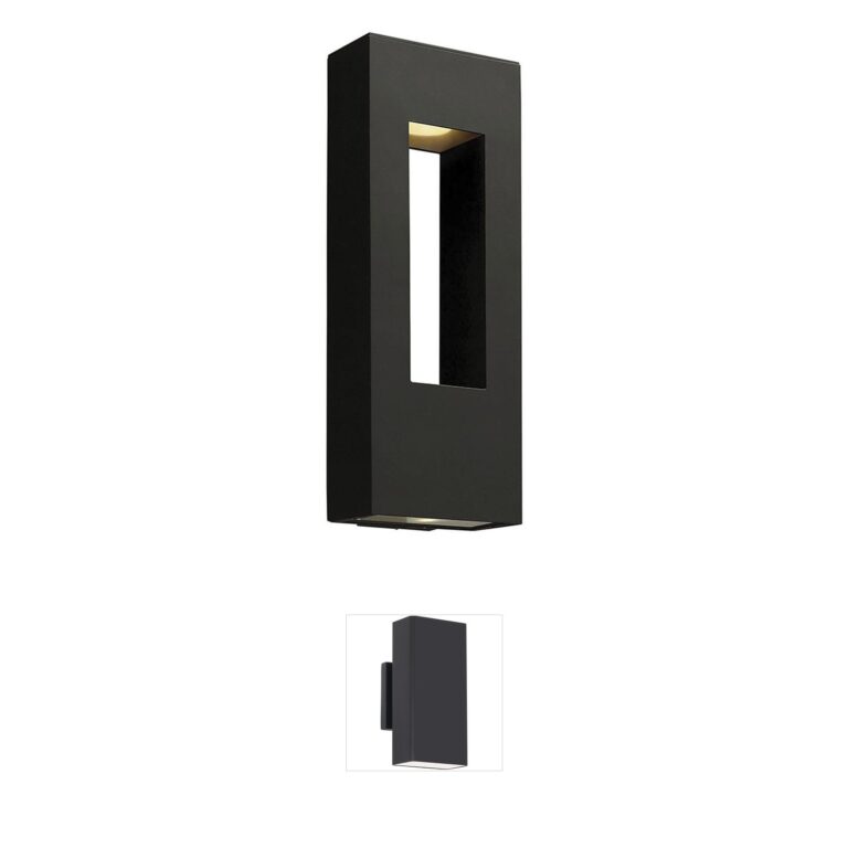 Hinkley Atlantis 24-Inch Satin Black LED Outdoor Wall Light in Extruded Aluminum