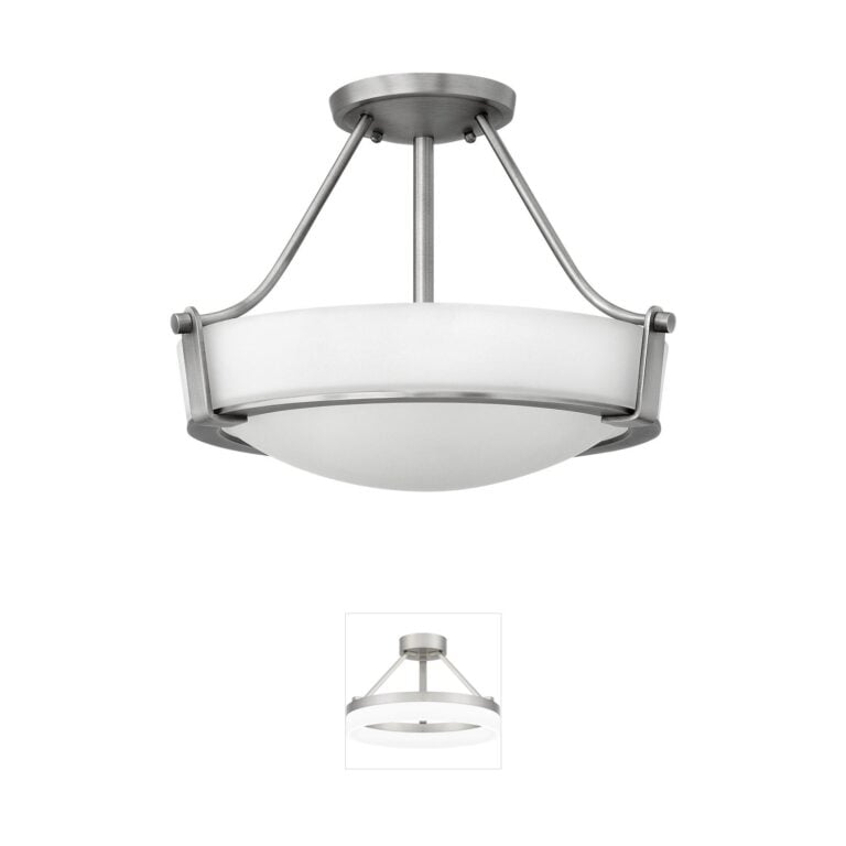 Hinkley Hathaway Antique Nickel Semi-Flush Mount