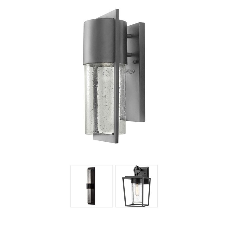 Hinkley Shelter Hematite Outdoor Wall Light