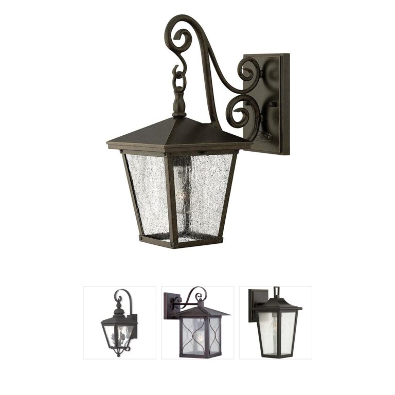 Hinkley Heritage Trellis Regency Bronze Outdoor Wall Lantern with Clear Seedy Glass
