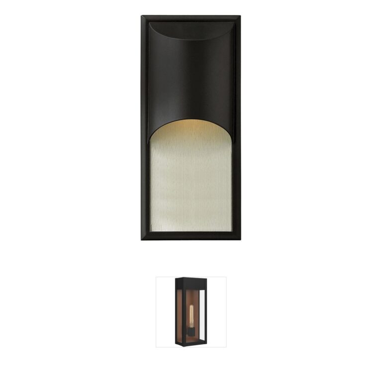 Hinkley Cascade Modern Outdoor Wall Light in Satin Black
