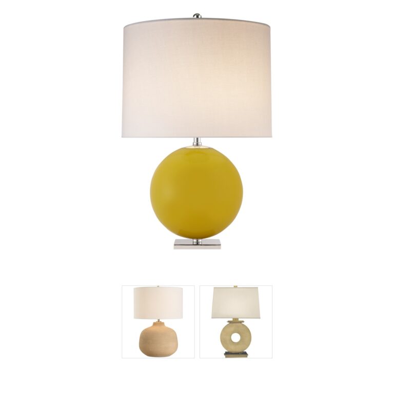 Visual Comfort Signature Collection kate spade new york Elsie Yellow Linen Table Lamp