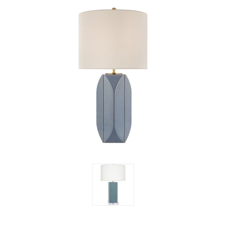 Visual Comfort Signature Collection kate spade new york Carmilla Polar Blue Crackle Table Lamp