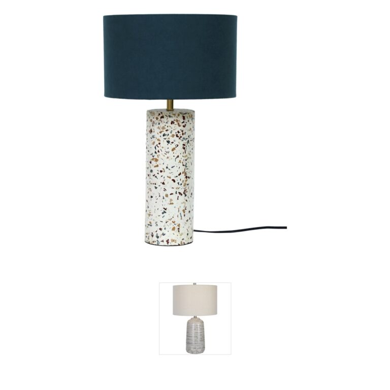 Moe's Home Collection Terrazzo Cylinder Stone Table Lamp