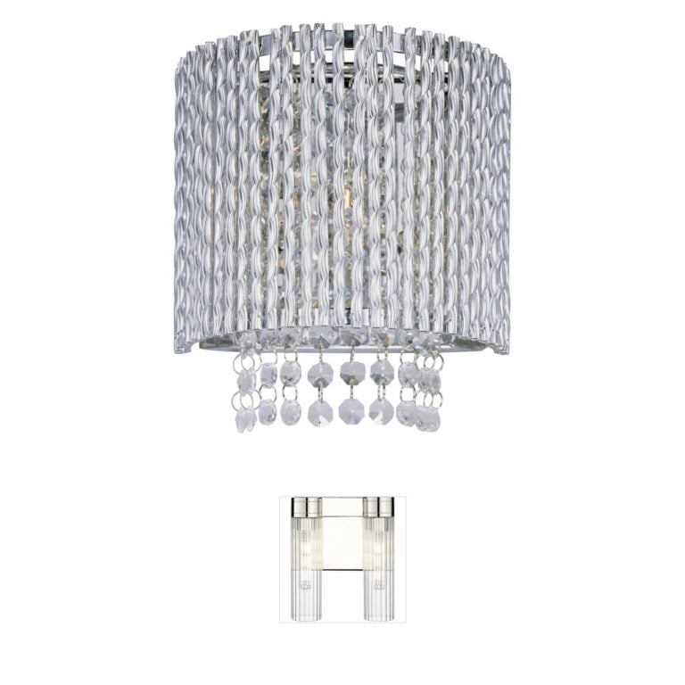 ET2 Spiral Polished Chrome Wall Sconce