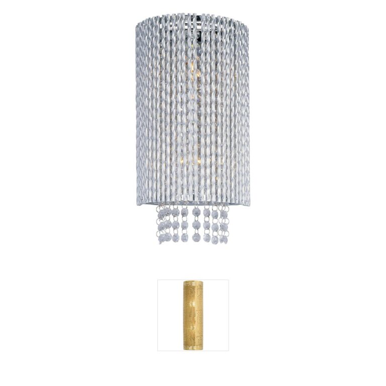 ET2 Spiral Polished Chrome Metal Tubing ADA Wall Sconce
