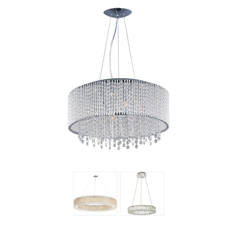 ET2 Spiral Polished Chrome Pendant