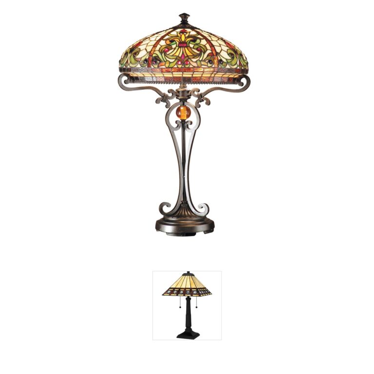 Dale Tiffany Evelyn Antique Golden Bronze Table Lamp