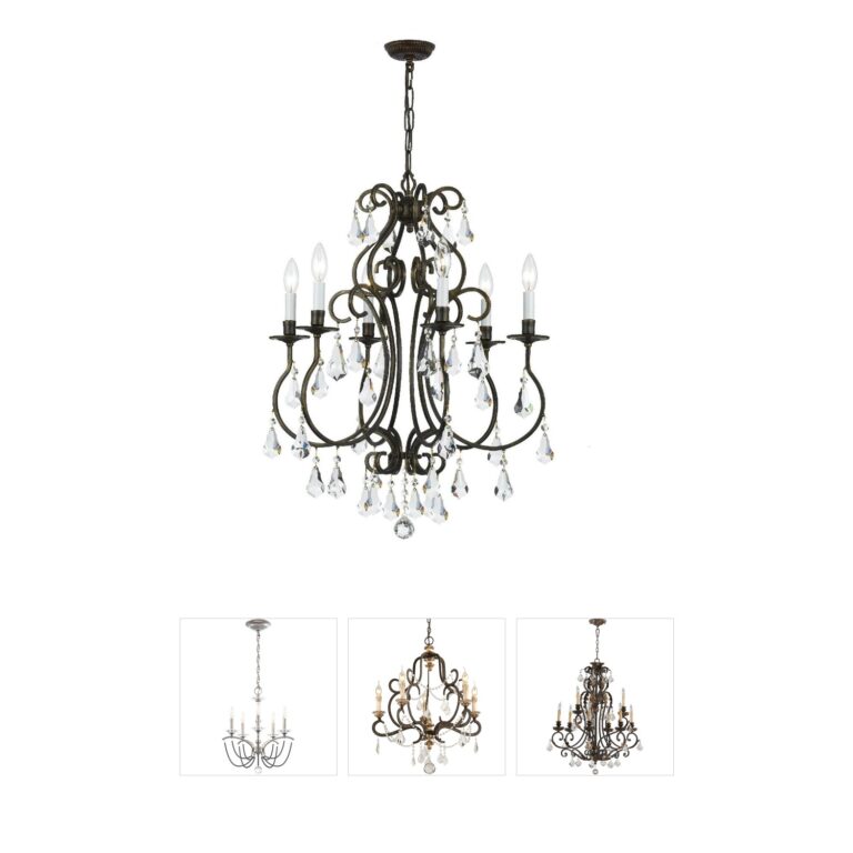 Crystorama Ashton Hand-Cut Crystal English Bronze Chandelier