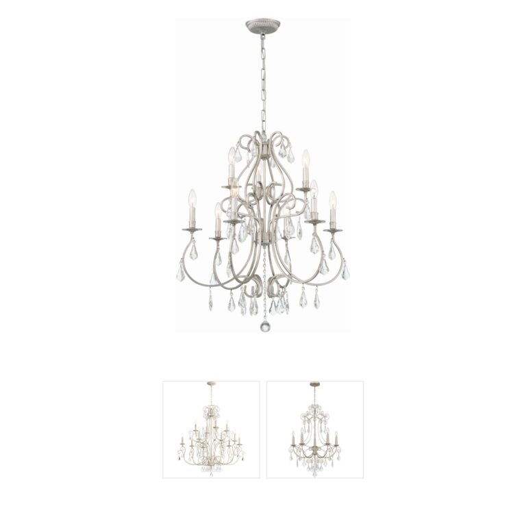 Crystorama Ashton Hand-Cut Crystal Olde Silver Chandelier