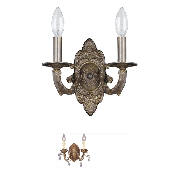 Crystorama Paris Market 2-Light Venetian Bronze Steel Wall Sconce