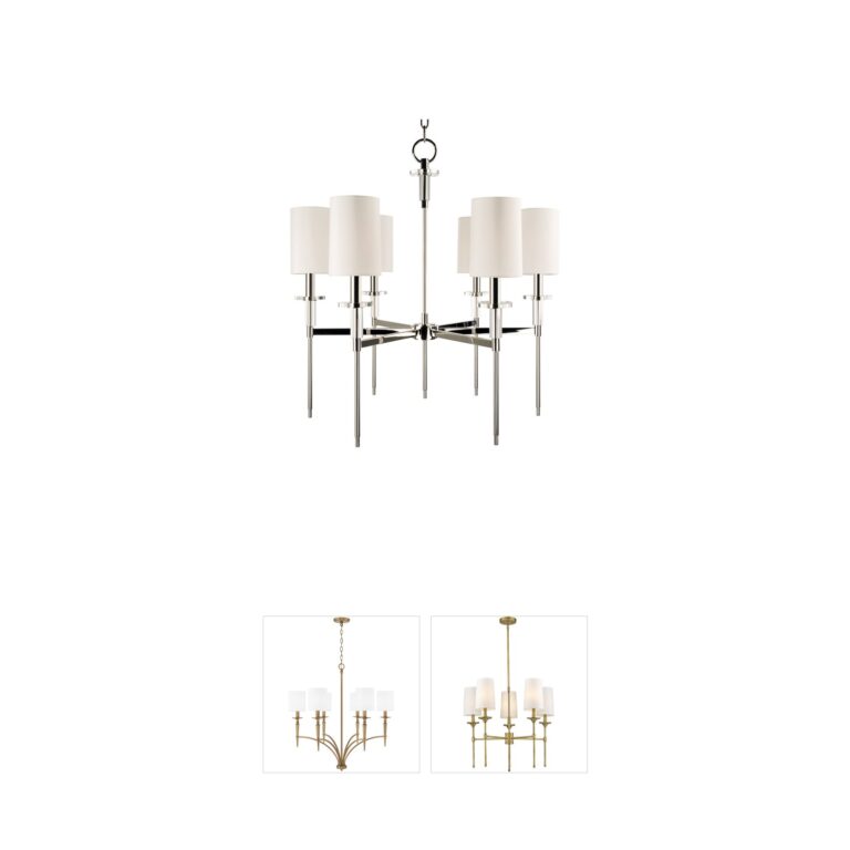Hudson Valley Amherst 6-Light Polished Nickel Chandelier