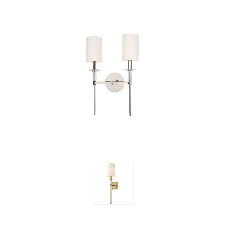Hudson Valley Amherst Polished Nickel Wall Sconce