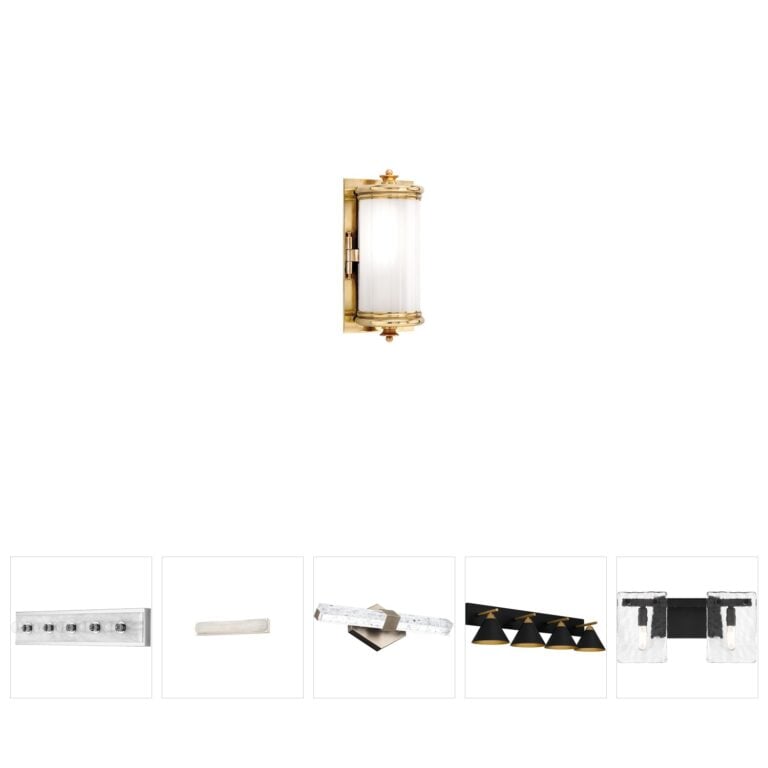 Hudson Valley Bristol 1-Light Aged Brass Vanity Light