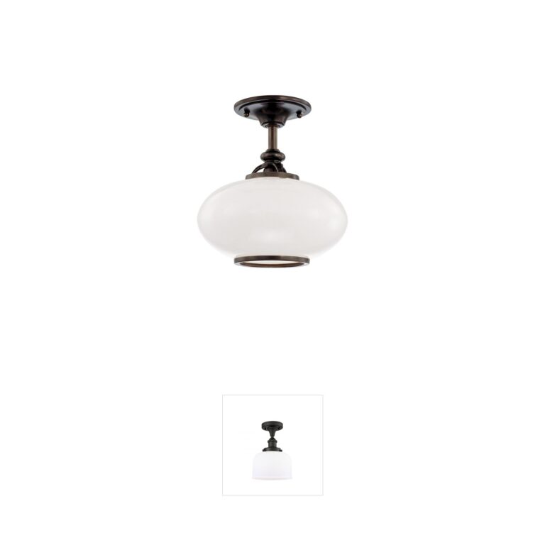 Hudson Valley Canton 12" Old Bronze Semi-Flush Mount