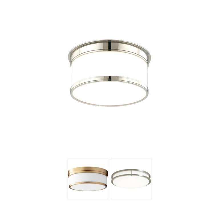 Hudson Valley Geneva 9" Flush Mount in Polished Nickel