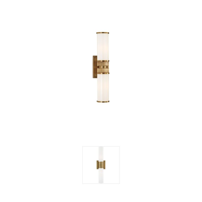 Hudson Valley Harper Aged Brass Vanity Light