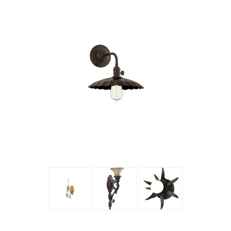 Hudson Valley Heirloom Old Bronze Metal Shade Wall Sconce
