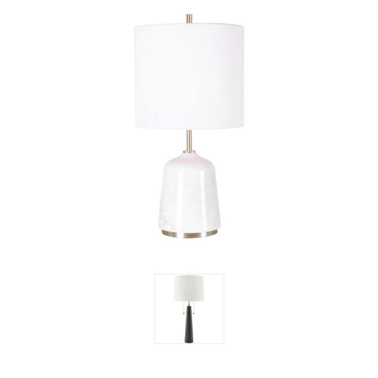 Uttermost Eloise White Marble Table Lamp