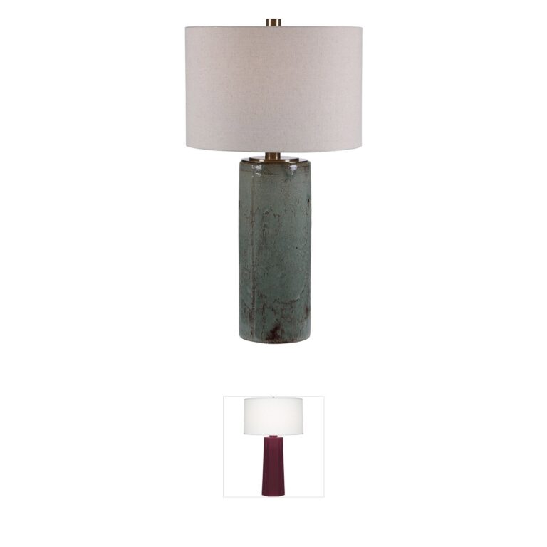 Uttermost Callais Crackled Aqua Ceramic Table Lamp