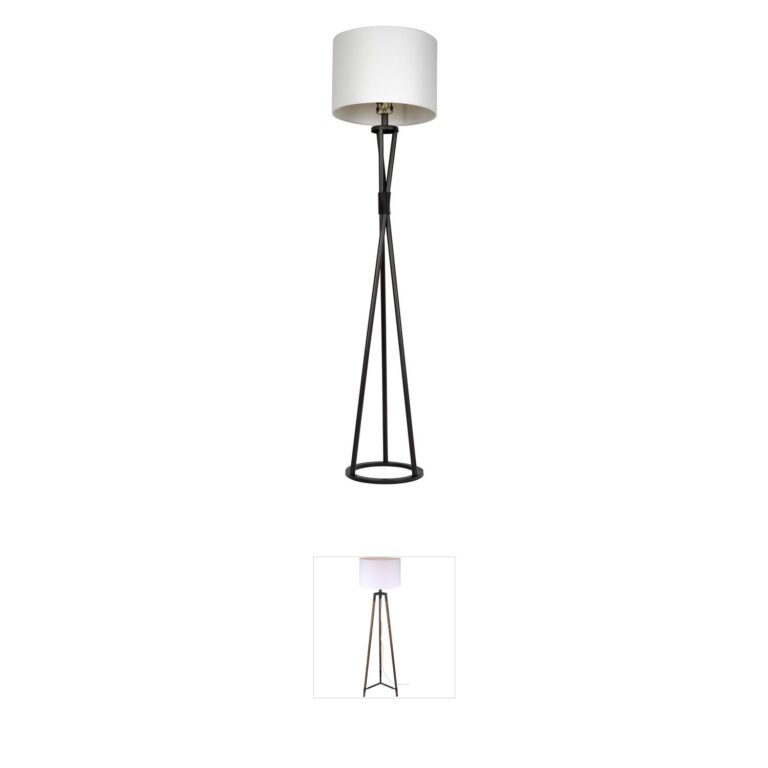 Craftmade Benjamin Flat Black Metal Floor Lamp
