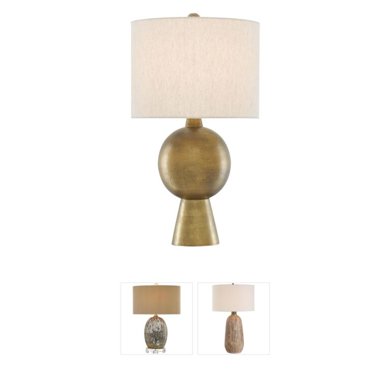 Currey & Company Rami Antique Brass Table Lamp