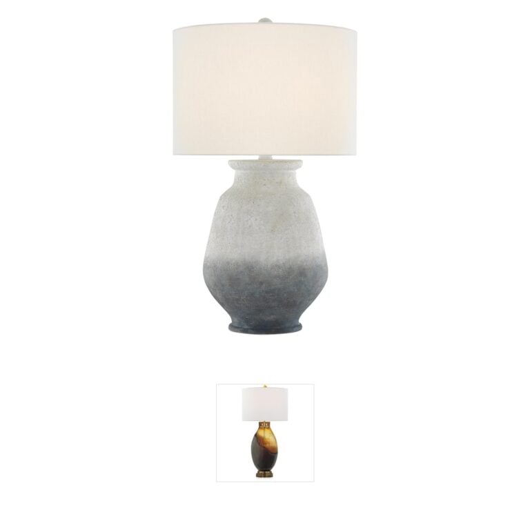 Currey & Company Cazalet Ash Ivory Terracotta Table Lamp