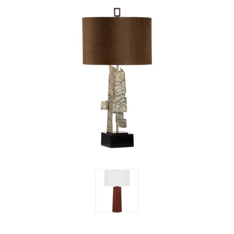 Wildwood MarketPlace Spotted White Wash Iron Table Lamp