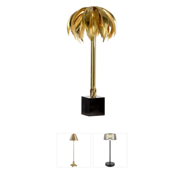 Wildwood Collection Polished Brass Column Table Lamp