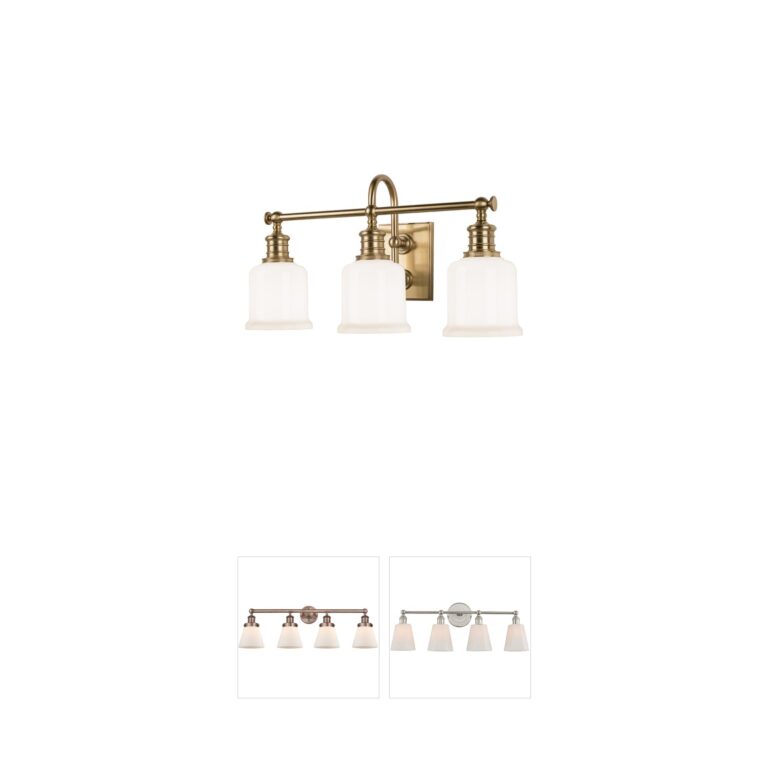 Hudson Valley Keswick 3-Light Aged Brass Vanity Light