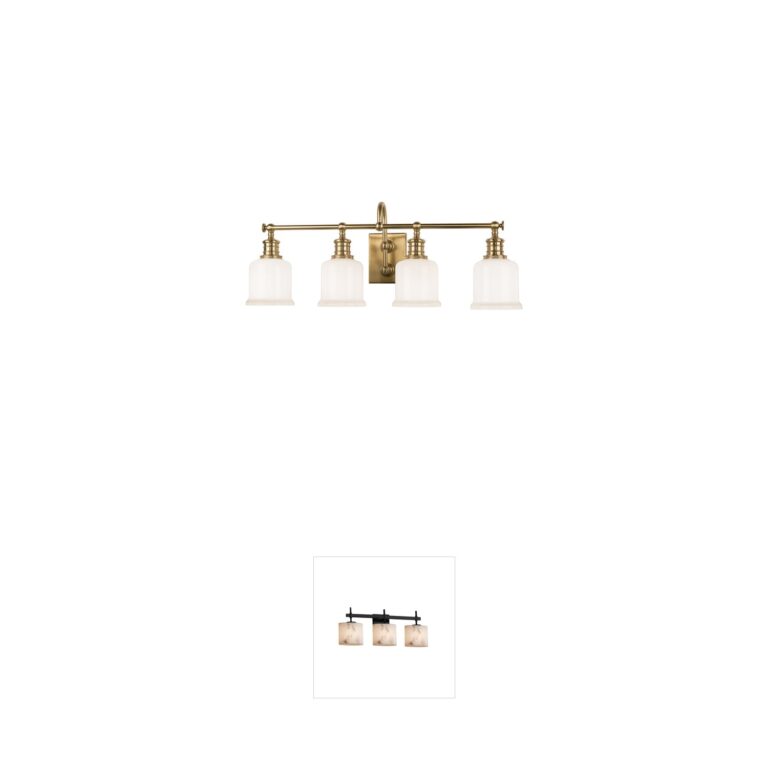 Hudson Valley Keswick Aged Brass 4-Light Vanity