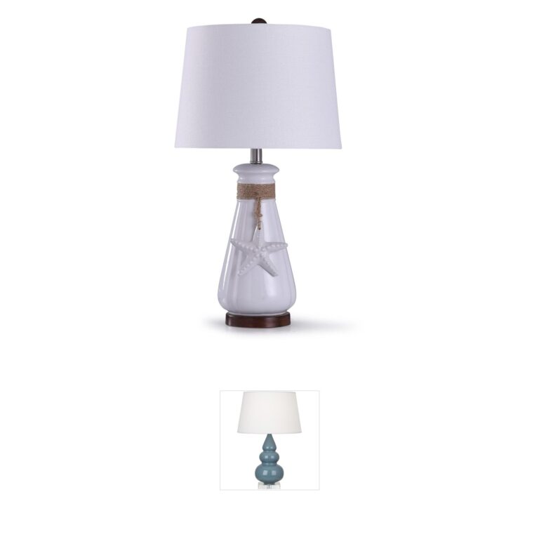 StyleCraft Home Collection Serenity Ceramic Coastal Table Lamp