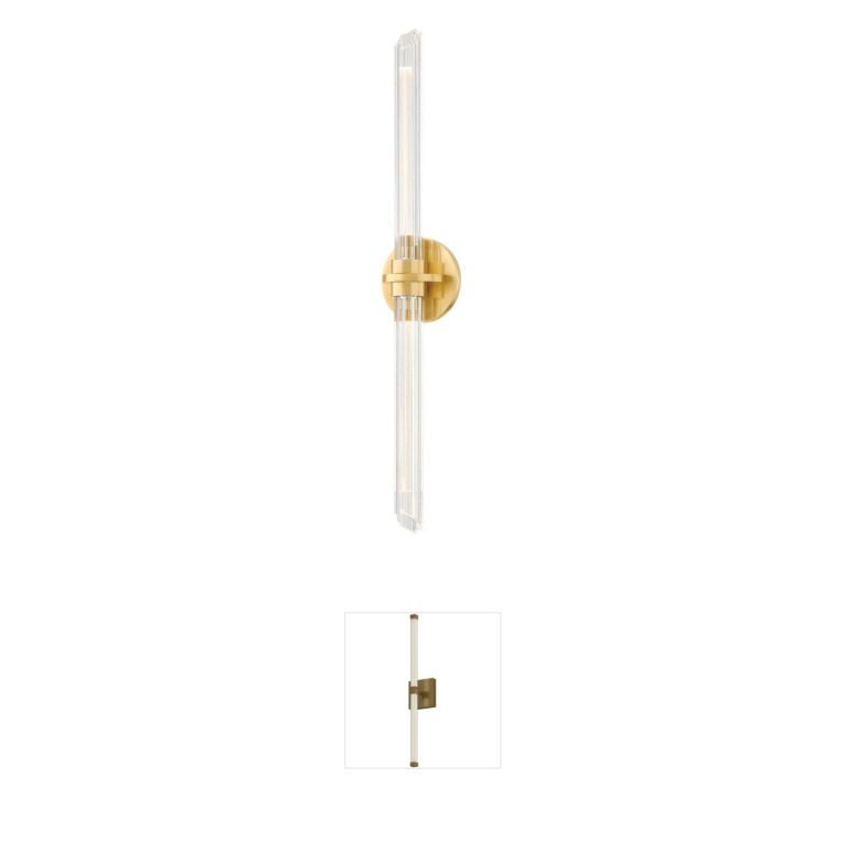 Hudson Valley Knighton Aged Brass ADA LED Vanity Light