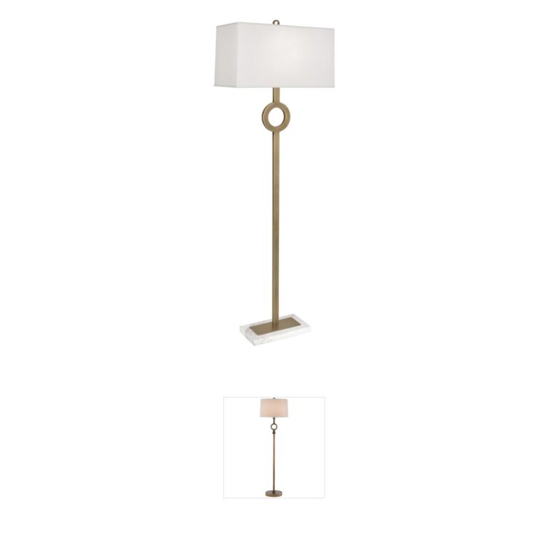 Robert Abbey Oculus Warm Brass Floor Lamp