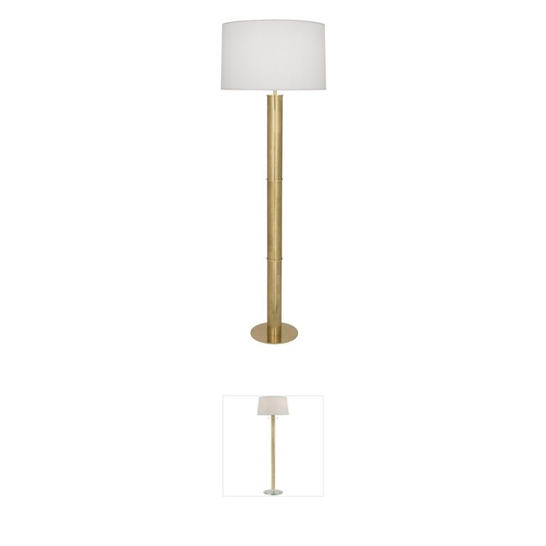 Robert Abbey Michael Berman Brut Modern Brass Floor Lamp