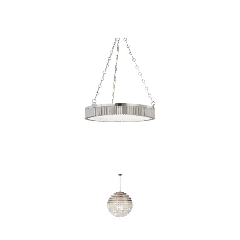 Hudson Valley Lynden 22-inch Polished Nickel Pendant