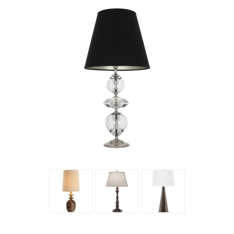 Robert Abbey Williamsburg Orlando Clear Crystal Table Lamp