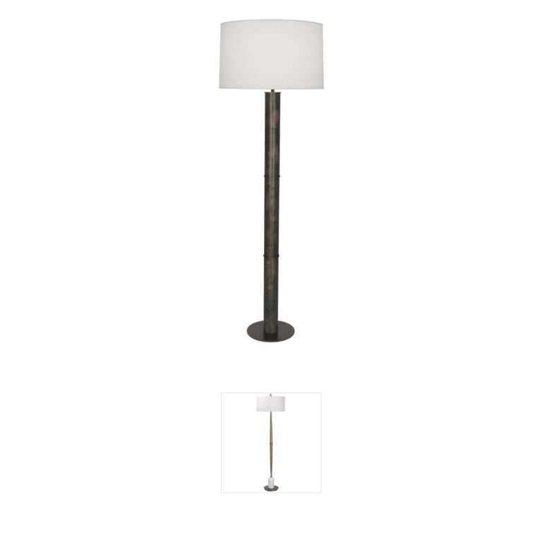 Robert Abbey Michael Berman Brut Deep Patina Bronze Floor Lamp with Dimmer