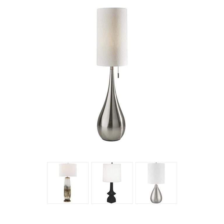 Adesso Christina Brushed Steel Table Lamp